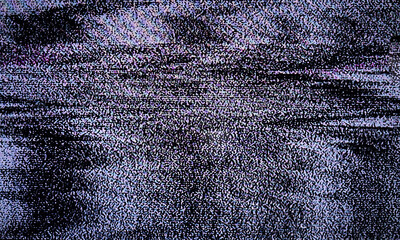 Plakat Glitch art scan line background. TV scan line monitor for old technology concept. Old damaged monitor line spots for aesthetic design.