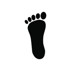 foot vector icon, flat design vector icon EPS10
