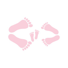 family legs on a white background. EPS10
