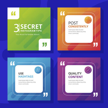 Tips Instagram Post-collection Design Template Vector