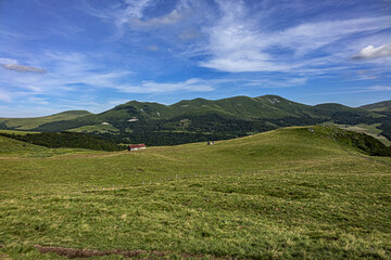 Fototapeta premium View of beautiful French Alps Mountains. Auvergne-Rhone-Alpes. France.