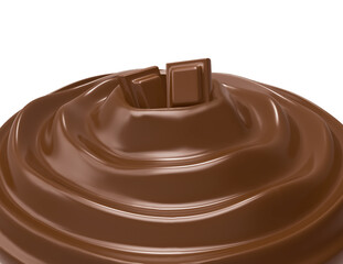 Chocolate swirl background. 3d illustration