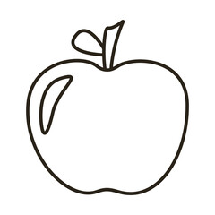 apple fresh fruit line style icon