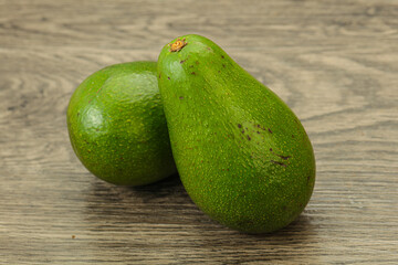 Two ripe exotic avocado vegetable