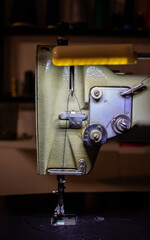 close up sewing machine