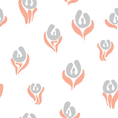 Tulips seamless pattern