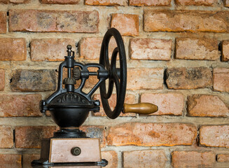 old and beautiful manual coffee grinder