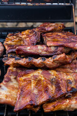spare ribs on the garden grill