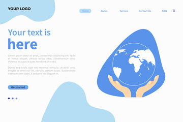 Hand holding Globe earth as a sign of planet care