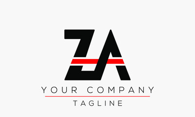 Letter ZA Logo Design, Creative Modern Icon ZA