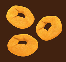 Plain biscuits with a blank pattern in the middle. 3D Rendering