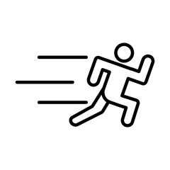 runner avatar figure line style icon