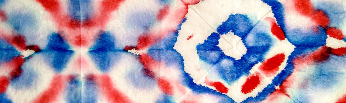 Vivid Dirty Abstract Drawing. Geometric Watercolor Painting. Rich Rough Tie Dye Print. Rich Geometric Design. Geometrical Dirty Art Wallpaper. On White Background.
