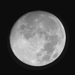 Moon, earth natural satelite in specific phase