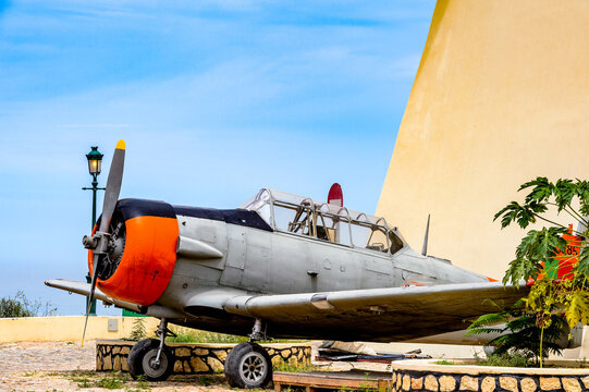 LUANDA, ANGOLA - MAR 4, 2013: Antique plane in Luanda, formerly named Sao Paulo da Assuncao de Loanda, is the capital and largest city of Angola. 