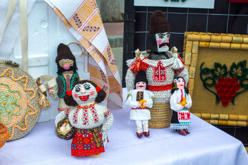 Doll motanka girl - an ancient amulet for protection against magic. Romanian doll-motanka or rag...