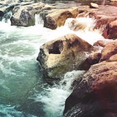 Rushing water on the rocks