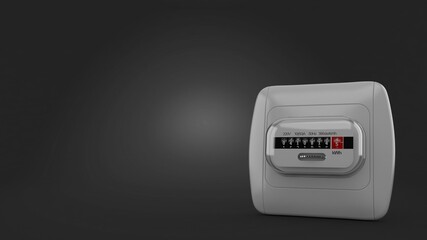 Electricity measure on gray background