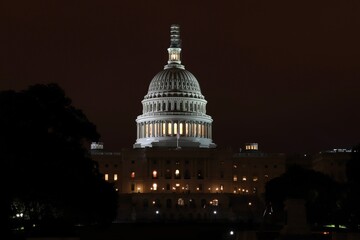 Fototapeta na wymiar Washington Capitol by night