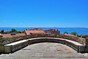 Obraz premium View over the tagus river and the bridge, Lisbon, Portugal