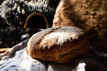 Appetizing home made bread. It's a Irish soda bread or soda bread