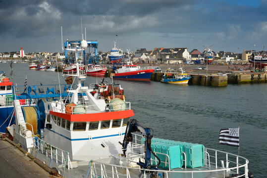 Fishing boat at Guilvinec or Le Guilvinec, a commune in the Finist&egrave;re department of Brittany in north-western France