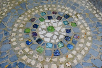 detalle del suelo en el pueblo de castril, granada