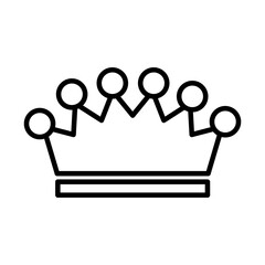 royal crown of count line style icon