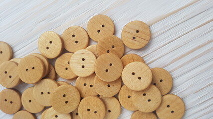 Obraz premium Natural wood buttons