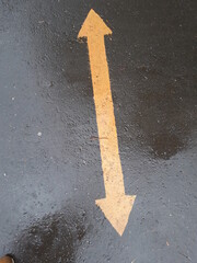 arrow on the road