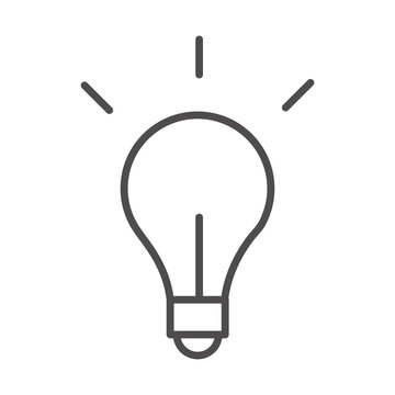 light bulb creativity idea line style icon