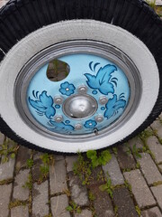 car wheel in the park