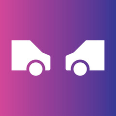 Two car icon illustration isolated vector sign symbol