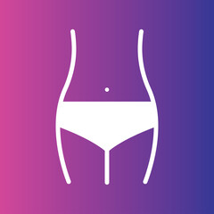 Women waist icon for web and mobile