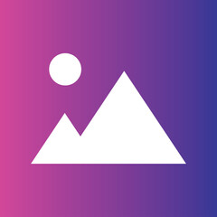 Mountain icon for web and mobile