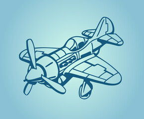 Abstract plane, stylization, vector