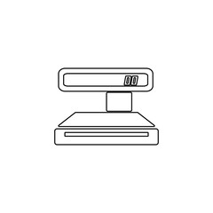 Electronic scales icon. Weight measurement sign.