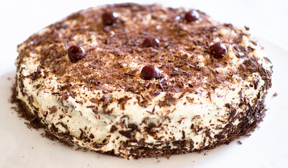 French Chocolat and cream cake (black forest cake)