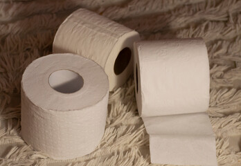 White toilet paper