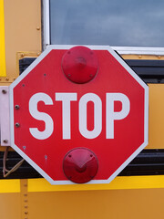 School bus stop sign