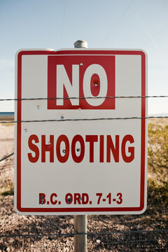 no shooting sign
