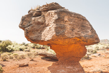 Hoodoos besides the hiking trail, Palo Duro Canyon Texas
