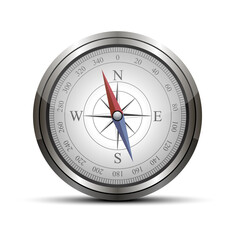 Vector detrailed compass isolated on white background.