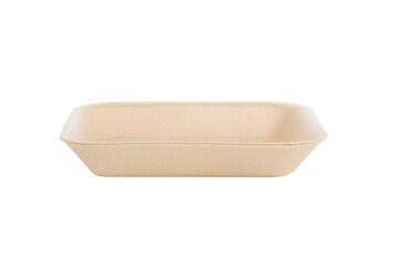 natural plant fiber food box on white background