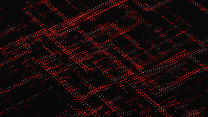 Digital technology background. Big data visualization. Technology and science. 3d rendering.