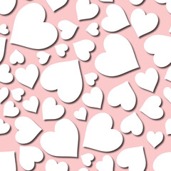 Love heart seamless repeat pattern background