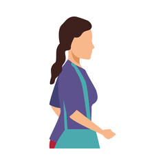 Fototapeta premium young woman casual avatar character