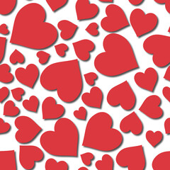 Love heart seamless repeat pattern background