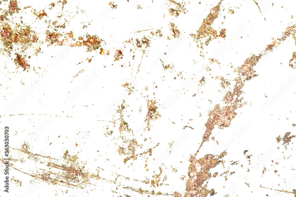 Poster rust isolated on a white background. texture for the designer