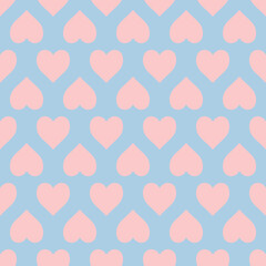 Obraz na płótnie Canvas Love heart seamless repeat pattern background